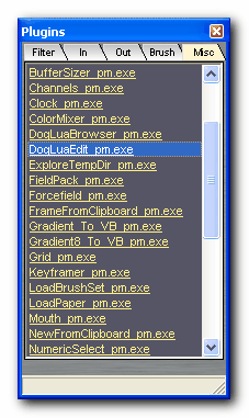 DogLua in the plugin list